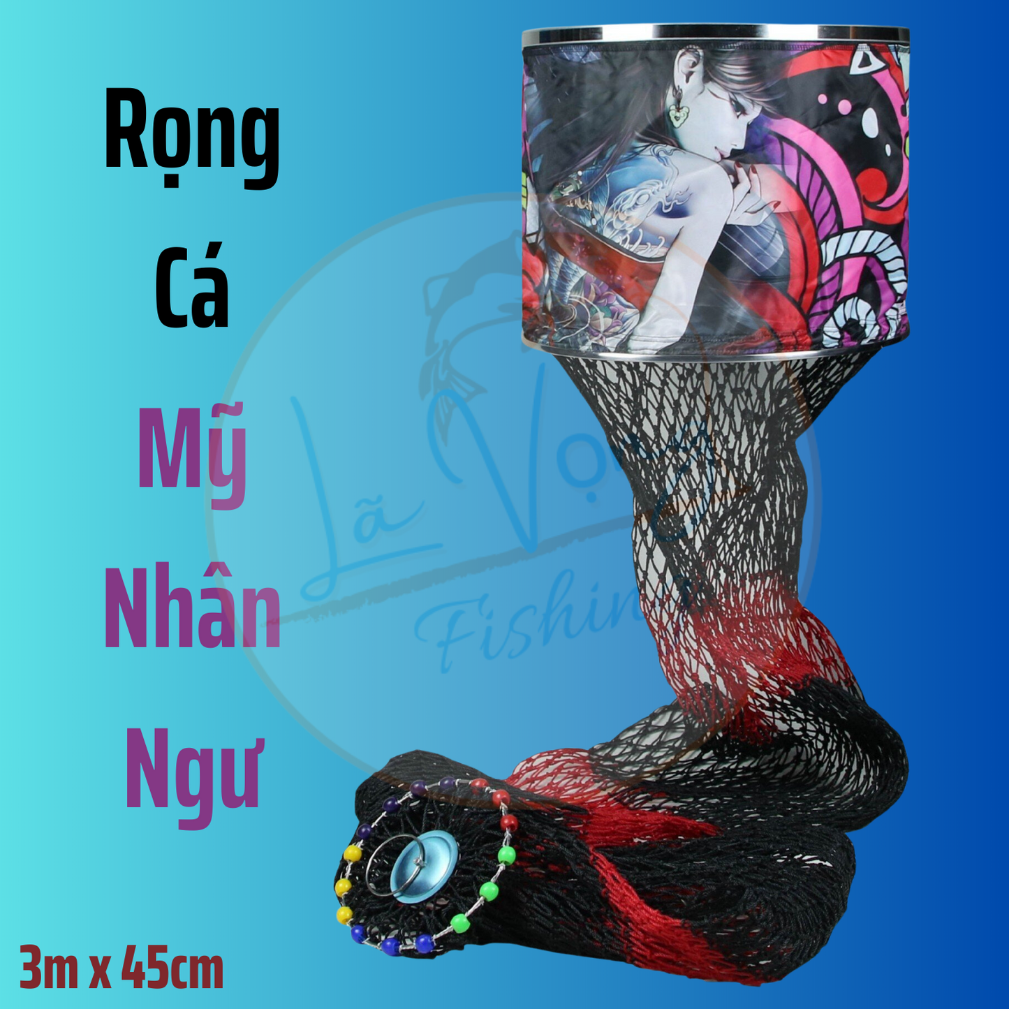 Rọng Câu Đài Mỹ Nhân Ngư, Rọng Đựng Cá Cao Cấp - Lã Vọng Fishing