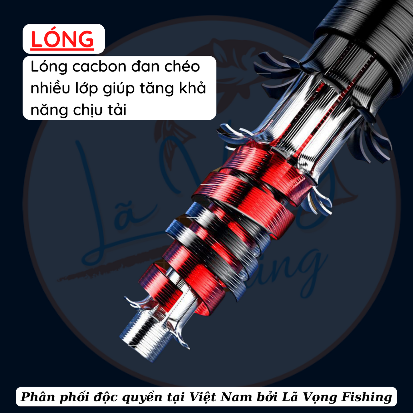 Cần Fuyuan Điên Phúc Hố Đen 8H-19i, Cần Câu Cá Đơn Đài Hàng Chính Hãng