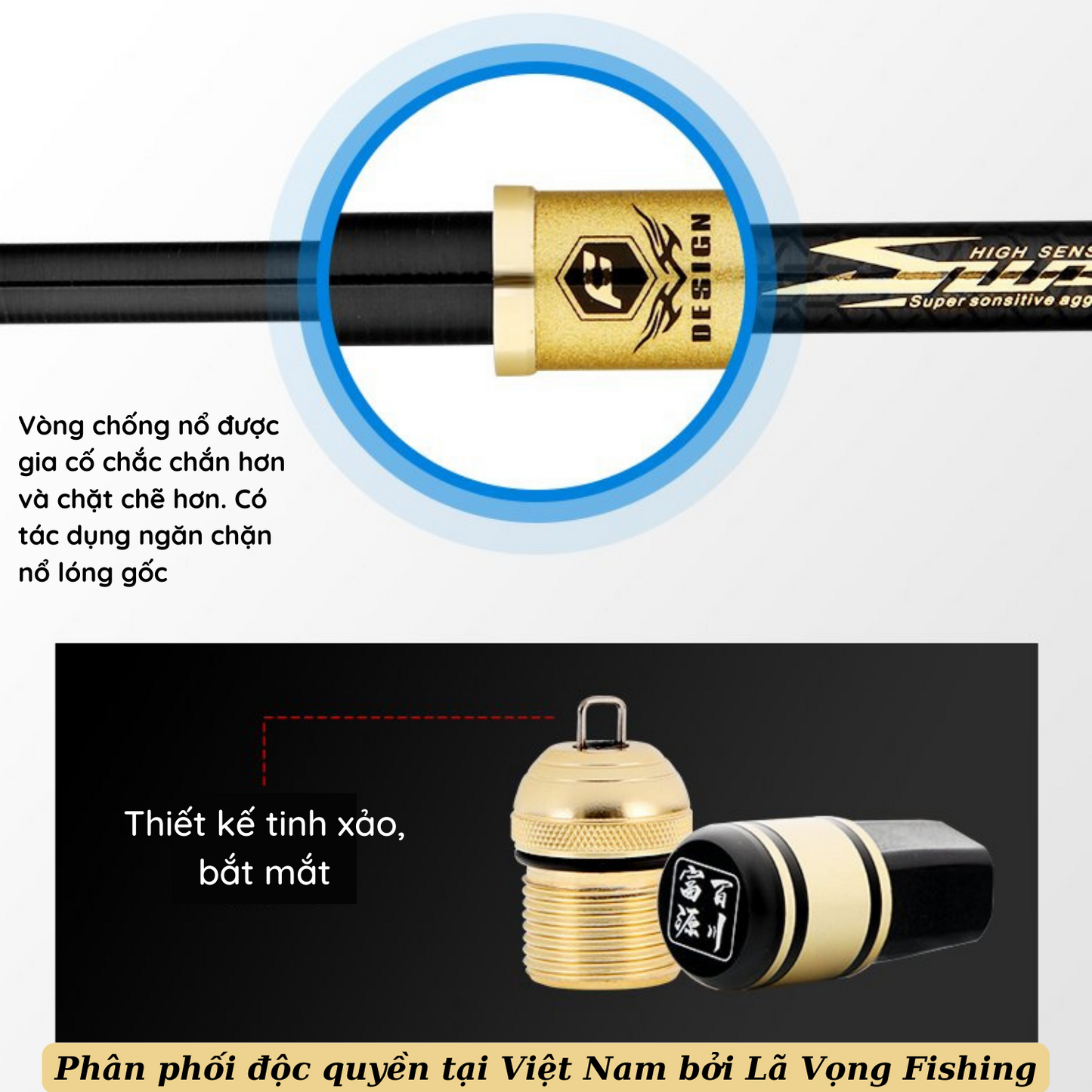 Cần câu FuYuan Điên Phúc Lý Ngư Siêu Nhẹ 4H, Cần câu đài bản hỗn hợp siêu nhẹ hàng chính hãng