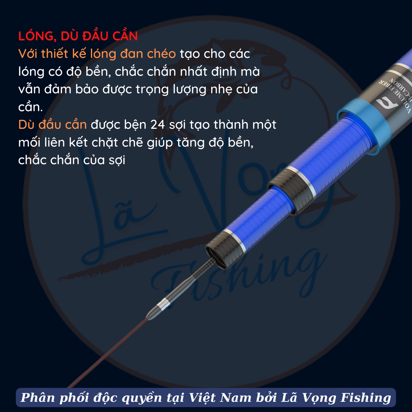 Cần Fuyuan Điên Phúc Hố Đen 8H-19i, Cần Câu Cá Đơn Đài Hàng Chính Hãng