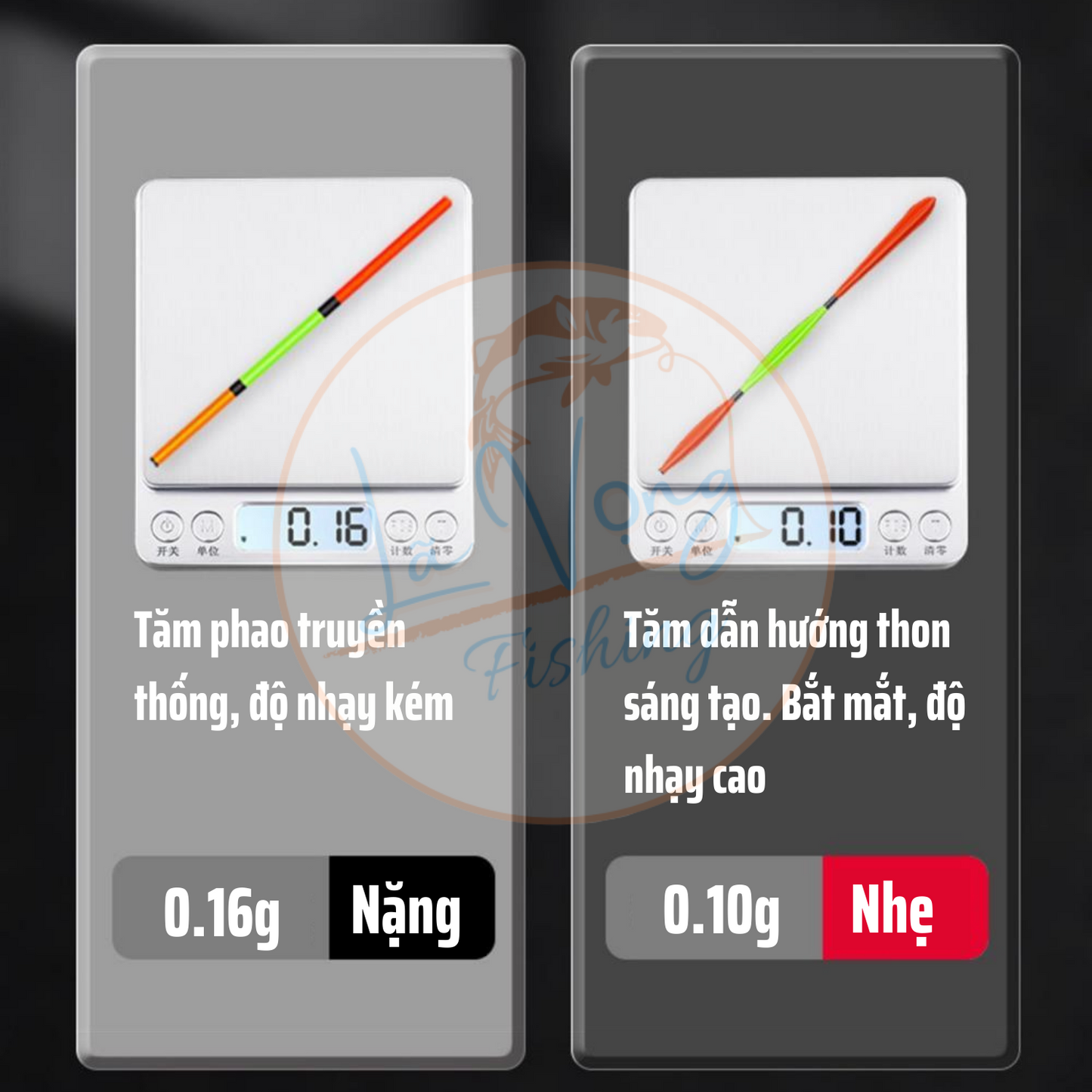 Phao chuyên Ngày nano cao cấp Xuyên Phong - DN, phao câu đài chính hãng, phao câu cá