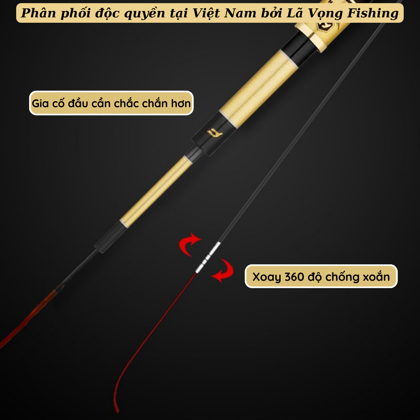 Cần câu FuYuan Điên Phúc Lý Ngư Siêu Nhẹ 4H, Cần câu đài bản hỗn hợp siêu nhẹ hàng chính hãng