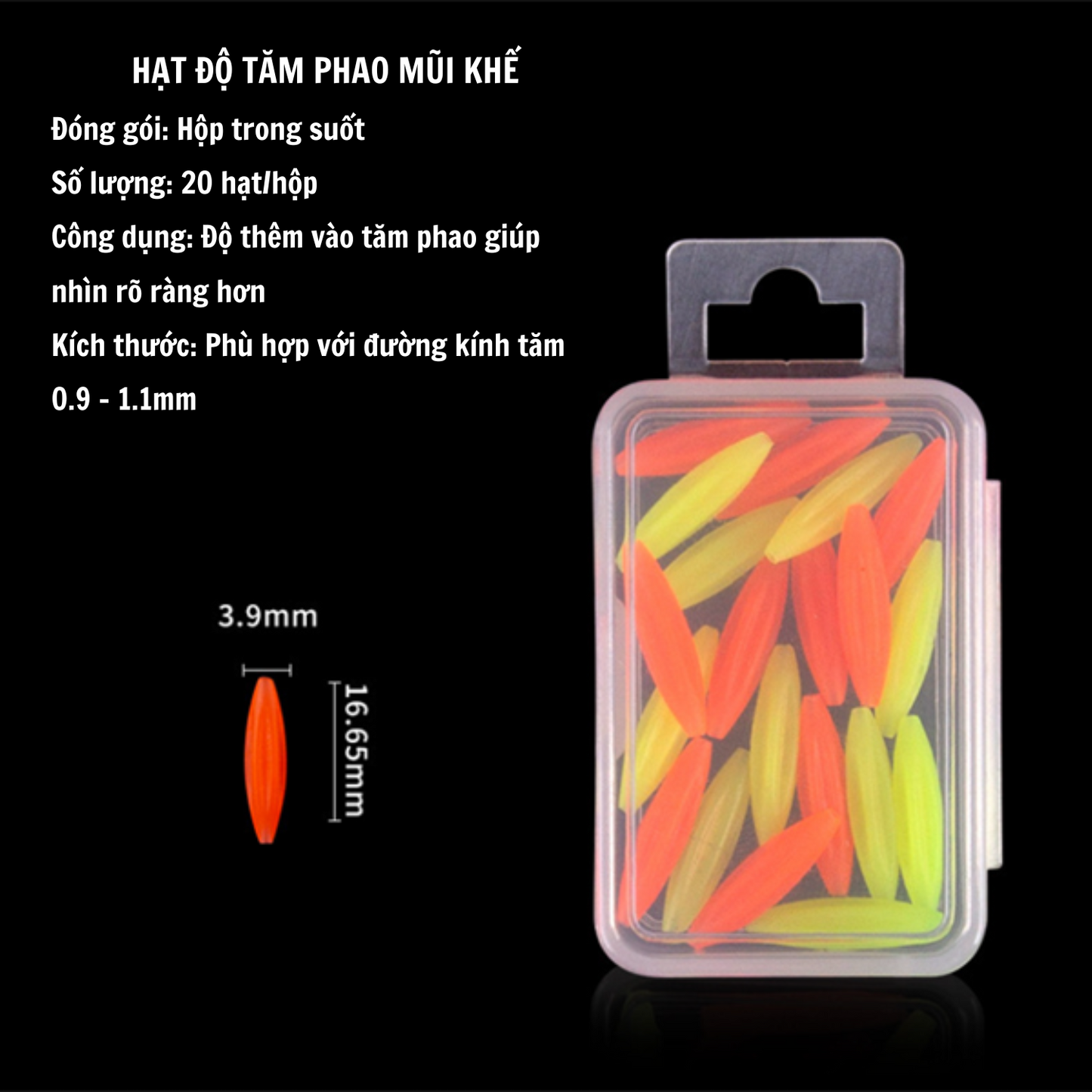 Xốp Độ Tăm Phao Hình Múi Khế CZX, Xốp Độ Tăm Phao Câu Đài - Lã Vọng Fishing