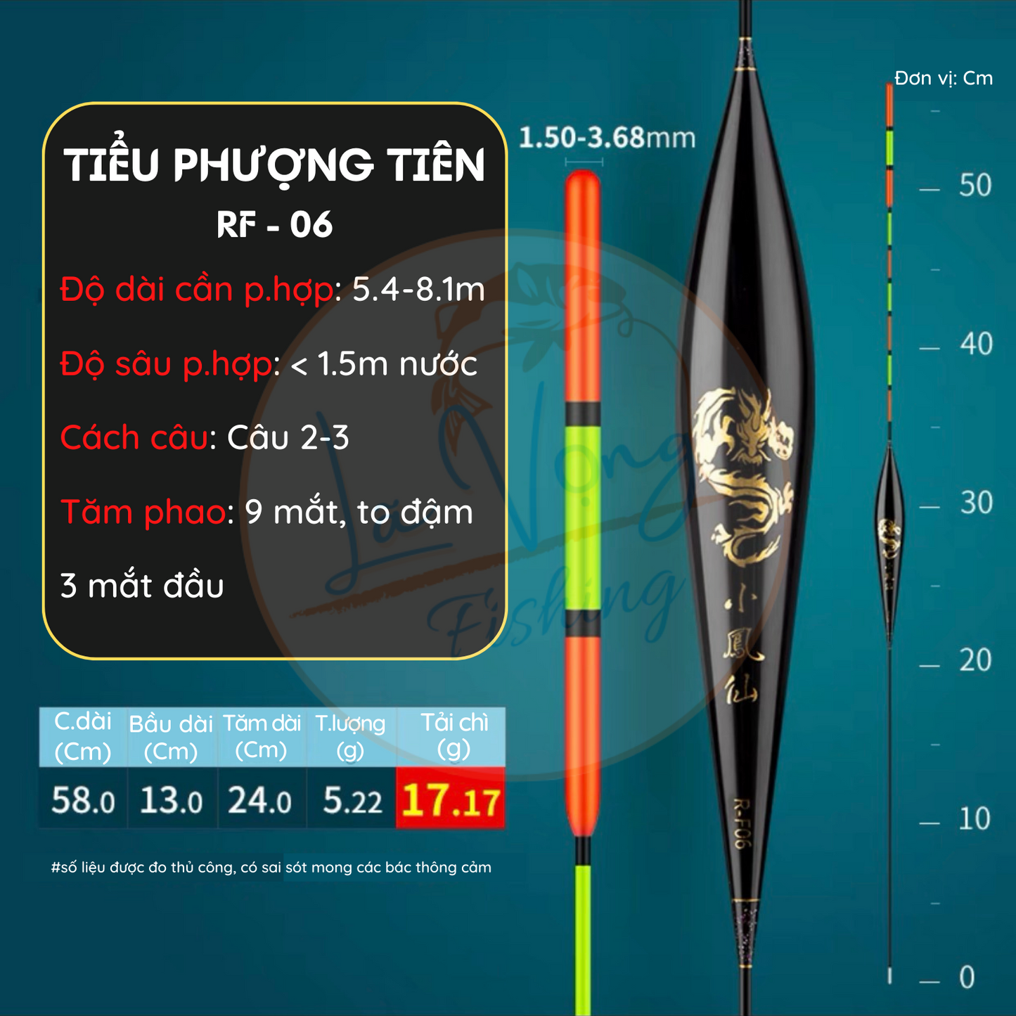 Phao Săn Hàng Câu Đài Nano Tiểu Phượng Tiên RF - Lã Vọng Fishing
