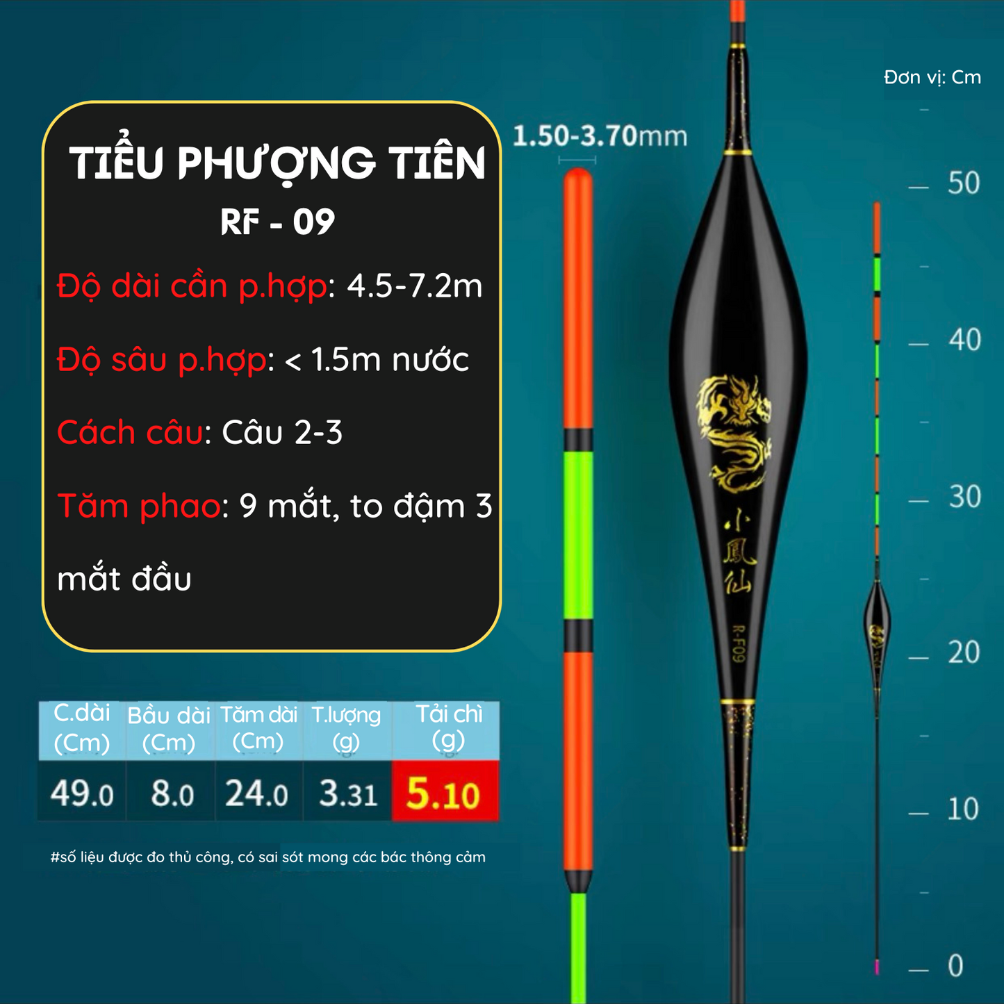 Phao Săn Hàng Câu Đài Nano Tiểu Phượng Tiên RF - Lã Vọng Fishing