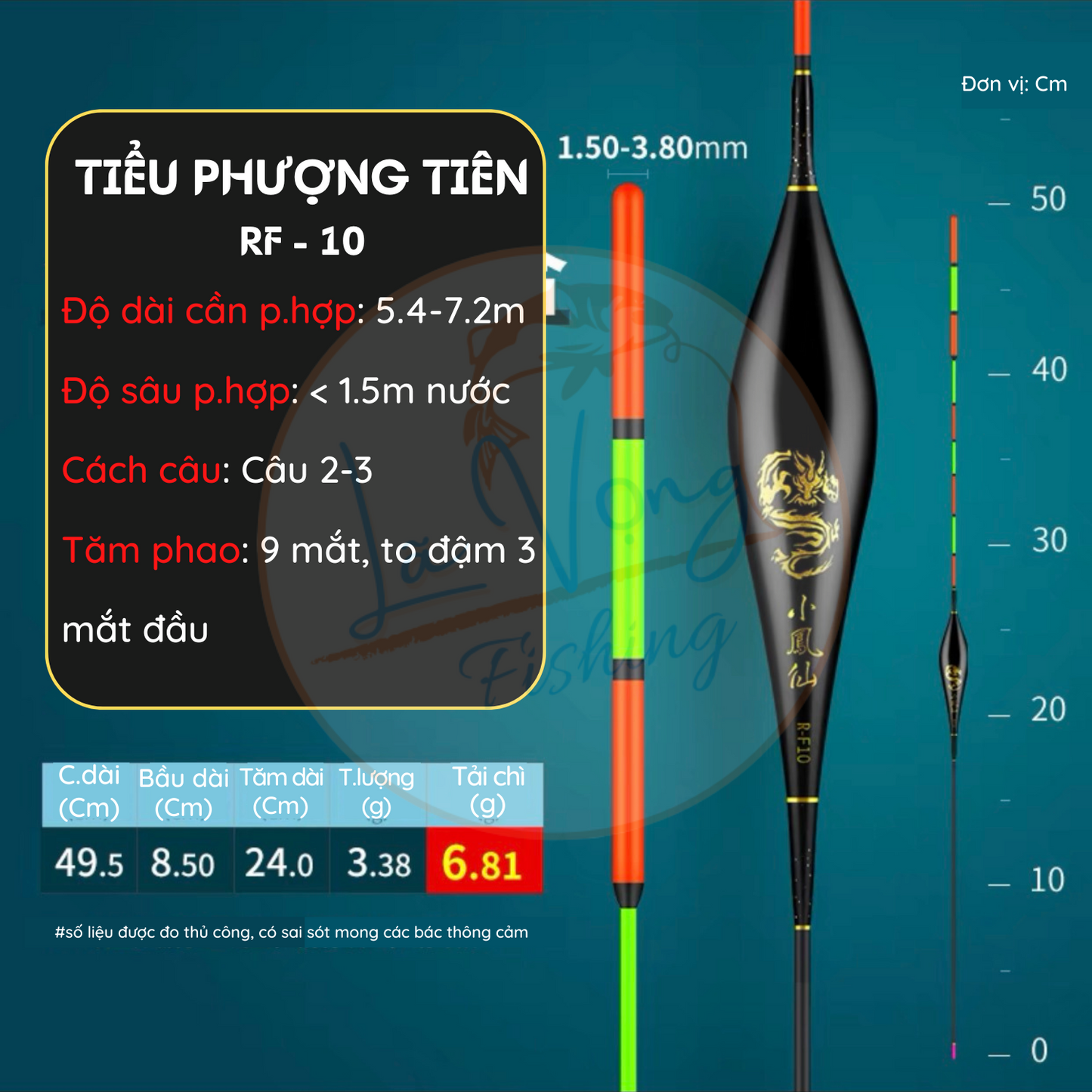 Phao Săn Hàng Câu Đài Nano Tiểu Phượng Tiên RF - Lã Vọng Fishing