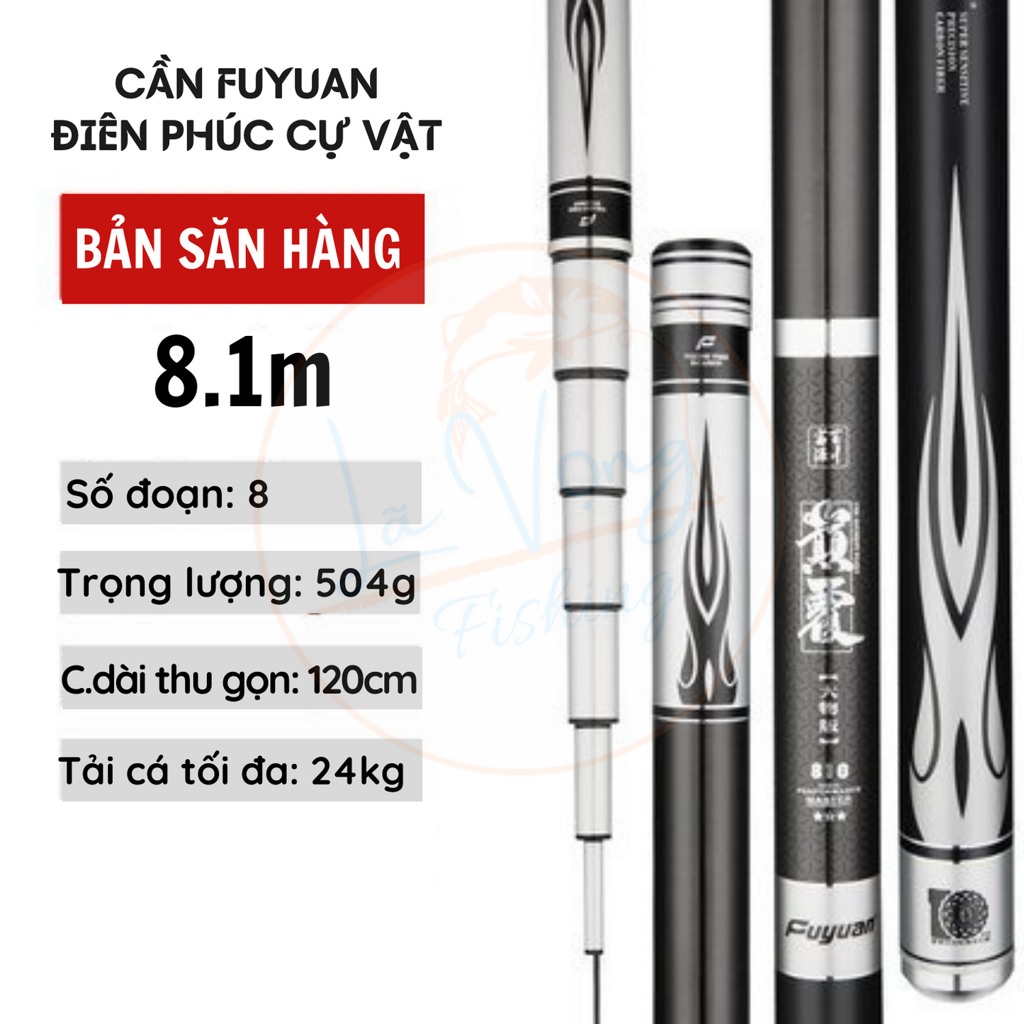 Cần câu FuYuan Điên Phúc Cự Vật 15H , Cần câu đài săn hàng bạo lực