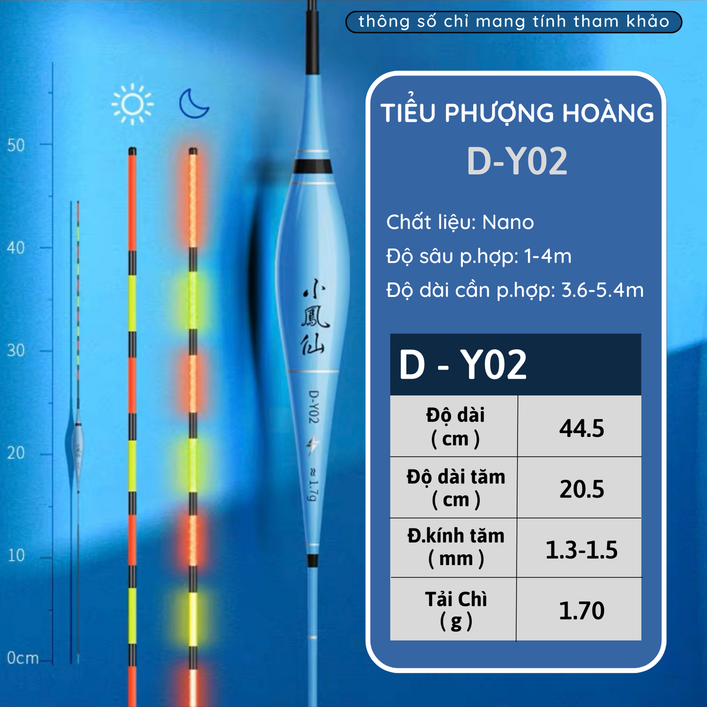 Phao Nano Câu Đài Ngày - Đêm Tiểu Phượng Hoàng D-Y