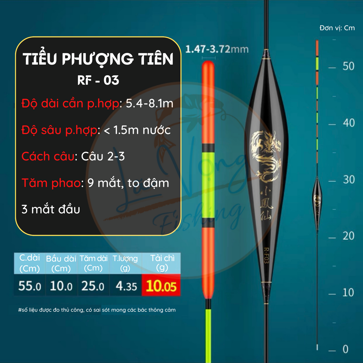 Phao Săn Hàng Câu Đài Nano Tiểu Phượng Tiên RF - Lã Vọng Fishing