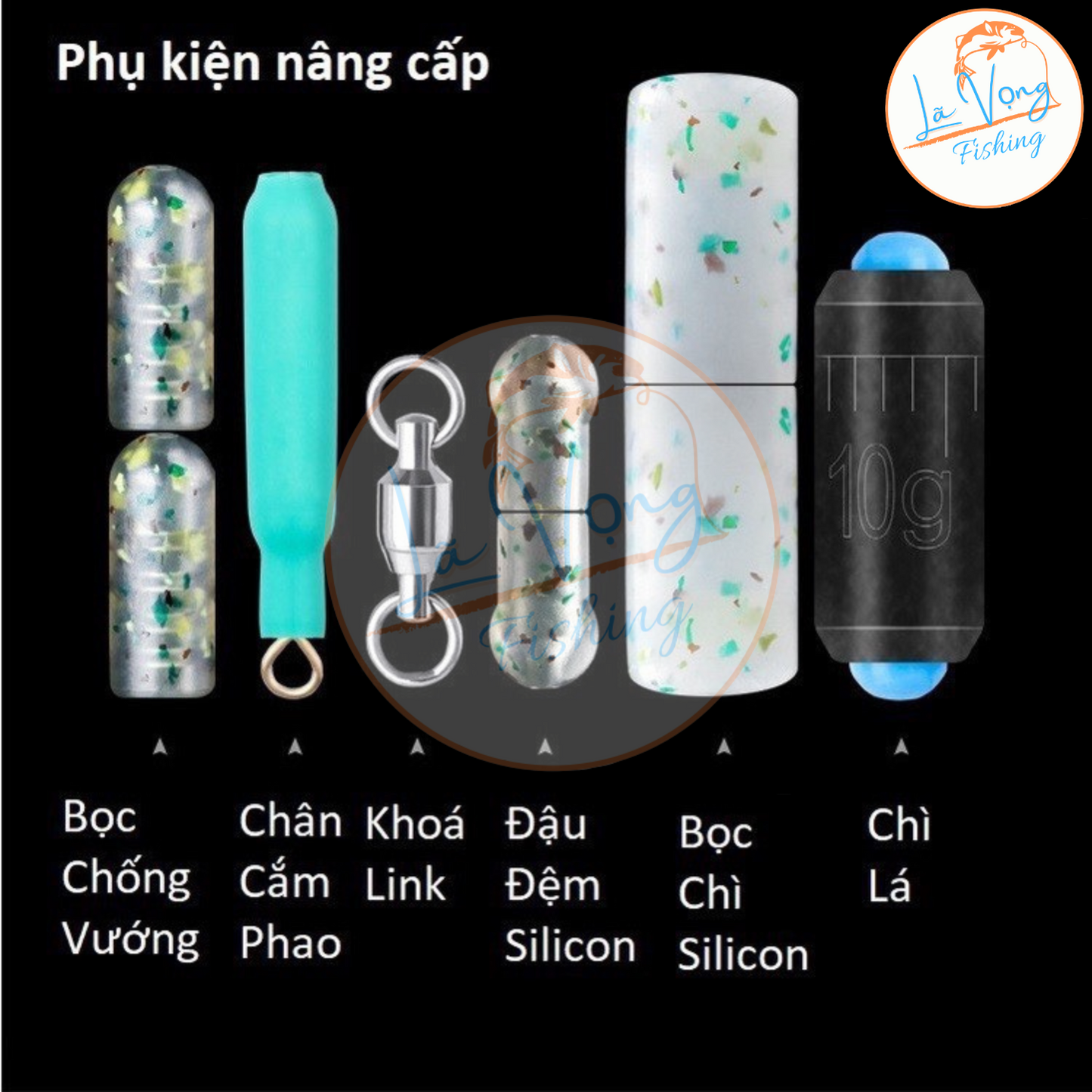 Trục Câu Đài Buộc Sẵn Nylon Cao Cấp Long Vương, Trục Săn Hàng Chuyên Câu Cá Lớn Bọc Silicon Siêu Bền