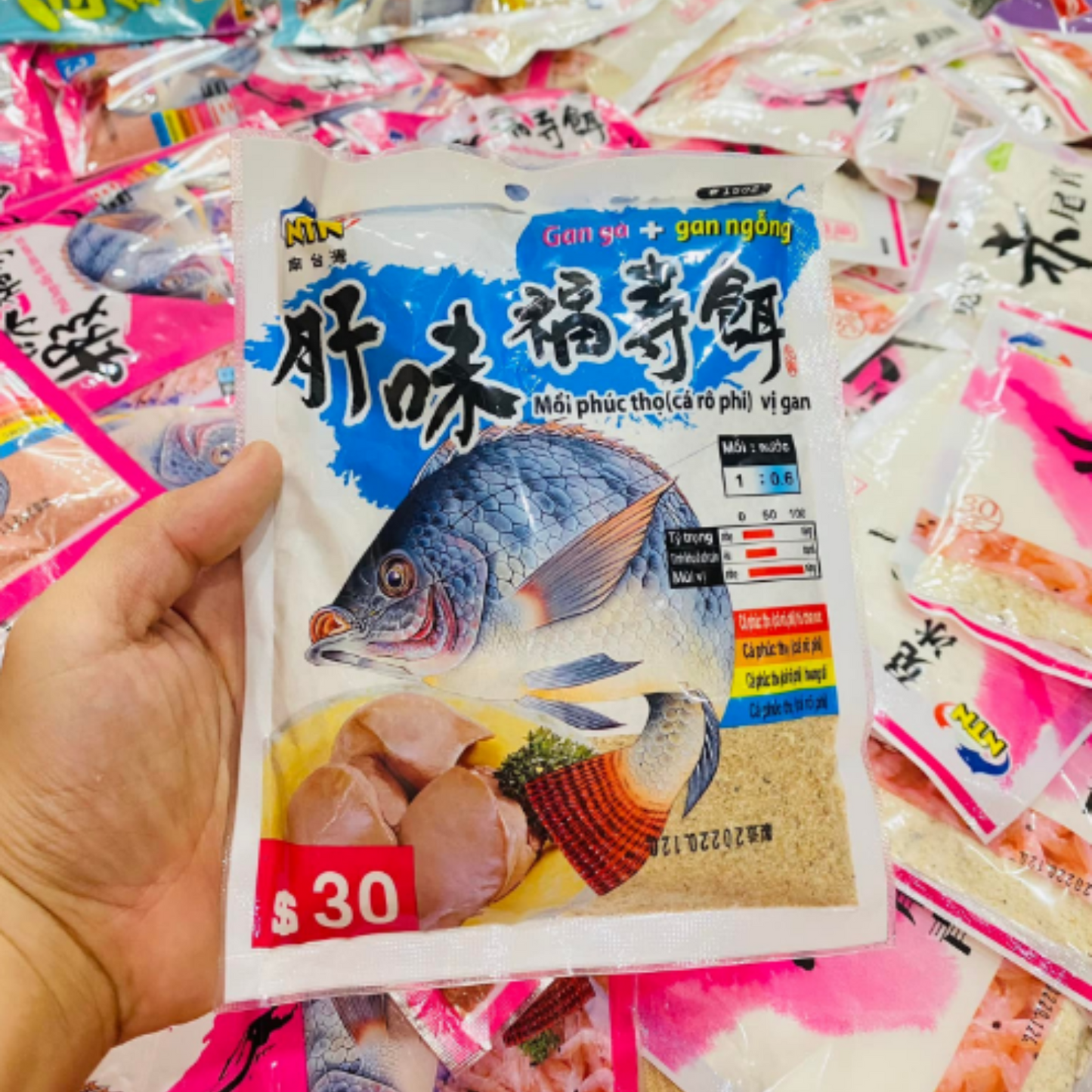 Mồi Chuyên Rô Phi NTN: Rô Phi Tôm, Rô Phi Gan, Tôm Trắng