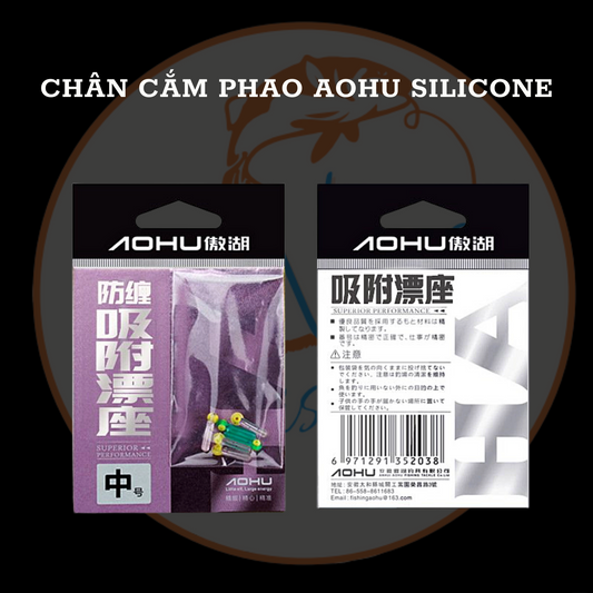 Chân Cắm Phao Câu Cá Silicone AOHU Xanh Trong - Câu Đơn Đài