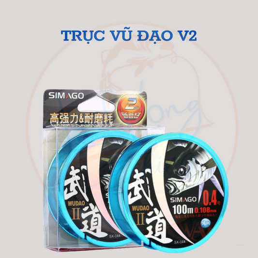 Cước Trục chính hãng SIMAGO Vũ Đạo V2 , Trục nylon câu cá cao cấp