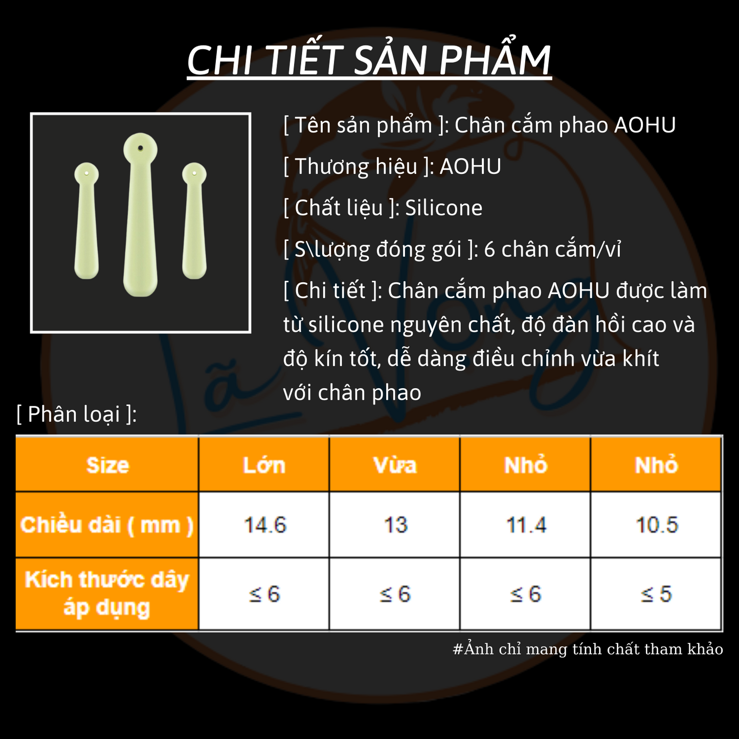 Chân Cắm Phao Silicon AOHU Cao Cấp - Lã Vọng Fishing