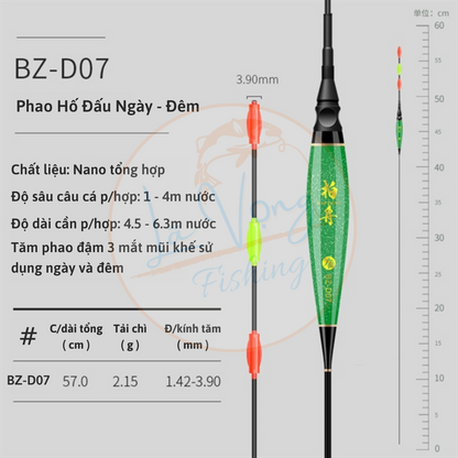 Phao Hố Đấu Ngày Đêm BZ - D Tăm Mũi Khế - Lã Vọng Fishing